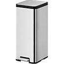 EKO Treteimer Ecomaid, 30 Liter, fingerabdruckfest, Kunststoff-Inneneimer, B 321 x T 373 x H 665 mm, Edelstahl mattgrau