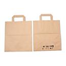 Elco Papiertasche mit Flachhenkel, Kraftpapier, L 160 x B 260 x H 290 mm, 200 Stück, braun