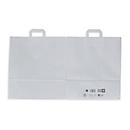 Elco sac en papier avec anse plate, papier kraft blanc, L 450 x l 150 x H 490 mm, 200 pièces, robuste, cabas réutilisable, blanc