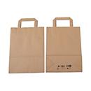 Elco sac en papier avec anse plate, papier kraft, L 220 x l 100 x H 290 mm, 200 pièces, brun