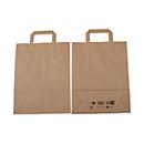 Elco sac en papier avec anse plate, papier kraft, L 260 x l 100 x H 330 mm, 200 pièces, brun