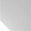 Élément d'enchaînement TOPAS LINE, pour bureaux ajustables en hauteur manuellement, plateau d'angle trapézoïdal, gris clair/argent