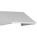 Elément de toit incliné pour armoire à casiers Resisto de C+P, inclinaison de 26°, L 396 x P 640 x H 230 mm, acier, blanc trafic RAL 9016
