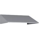 Elément de toit incliné pour armoire à casiers Resisto de C+P, inclinaison de 26°, L 772 x P 640 x H 230 mm, acier, aluminium blanc RAL 9006