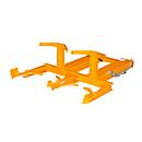 Elevador de barriles BAUER FH-II, acero, capacidad de carga 600 kg, para barriles de 120 l, An 980 x P 1330 x Al 385 mm, naranja