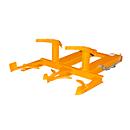 Elévateur de fûts BAUER FH-II, acier, capacité de charge 600 kg, pour fûts de 120 l, L 980 x P 1330 x H 385 mm, orange