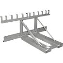 Elévateur de poubelles Bauer MH-III, avec butée en caoutchouc, pour 3x 80- à 360-L-MGB, L 1030 x l 1595 x H 680 mm, laqué, gris souris RAL 7005