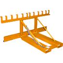 Elévateur de poubelles Bauer MH-III, avec butée en caoutchouc, pour 3x 80- à 360-L-MGB, L 1030 x l 1595 x H 680 mm, laqué, jaune-orange RAL 2000
