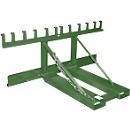 Elévateur de poubelles Bauer MH-III, avec butée en caoutchouc, pour 3x 80- à 360-L-MGB, L 1030 x l 1595 x H 680 mm, laqué, vert réséda RAL 6011