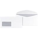 Envelopes, DIN long, with window, double flap closure, self-adhesive, 1000 pieces