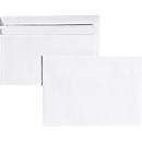 Enveloppes blanches, 114 x 162 mm (C6), 80 g/m², sans fenêtre, patte autocollante, 100 pièces