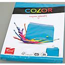 Enveloppes colorées, C5, bleu, 25 p.