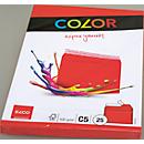 Enveloppes colorées, C5, rouge, 25 p.