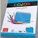 Enveloppes colorées, C6, bleu, 25 p.