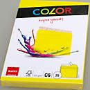 Enveloppes colorées, C6, jaune, 25 p.