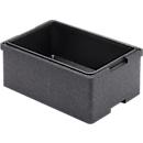 EPP isolatiebox voor isolatiecontainers, 28 l, met handgreepstrip, stapelbaar, L 560 x B 360 x H 230 mm, zwart