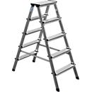 Escabeau double en alu, 2 x 5 marches