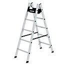 Escabeau Munk, aluminium, montants en tube rectangulaire, échelons striés, patins d'échelle nivello®, max. 150 kg, sécurité anti-écartement par sangle en polyester, 2x5 échelons