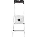 Escadote com degraus Hailo L60, EN 131, com estrutura multifuncional e protecção para juntas, até 150 kg, várias variantes