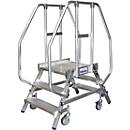 Escadote com Plataforma Móvel com Subida de 2 Lados