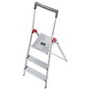 Escadote em alumínio ProfiLine S150 da Hailo, com gancho para balde, de 3 a 8 degraus