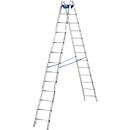 Escalera de doble peldaño, 24 peldaños, + bolsa de herramientas GRATIS