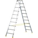 Escalera de tijera doble acceso MEHRSI®, 10 escalones, 15,5 kg