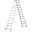 Escalera de tijera doble acceso MEHRSI®, 12 escalones, 19 kg