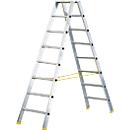 Escalera de tijera doble acceso MEHRSI®, 8 escalones, 12 kg