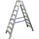 Escalera de tijera doble de aluminio, 16 peldaños