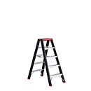 Escalera de tijera profesional Topline doble, aluminio, 10 peldaños, negra