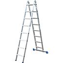 Escalera doble articulada, 2 x 8 peldaños