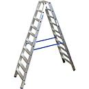 Escalera doble de aluminio, 20 peldaños