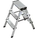 Escalera doble de aluminio, 6 peldaños