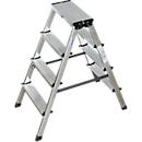 Escalera doble de aluminio, 8 peldaños