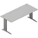 Escritorio ARLON-OFFICE, An 1800 x P 800 x Al 730 mm, gris luminoso