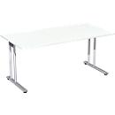 Escritorio PALENQUE, pata en C, rectangular, An 1600 x P 800 x Al 720 mm, blanco