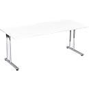 Escritorio PALENQUE, pata en C, rectangular, An 1800 x P 800 x Al 720 mm, blanco