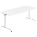 Escritorio TARA, pata en C, rectangular, An 1800 x P 800 x Al 720 mm, blanco