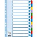 Esselte kartonnen tabbladen Mylar, 12 tabs blanco