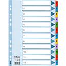 Esselte kartonnen tabbladen Mylar, cijfers 1-12,