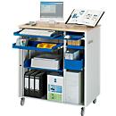 Estação de computador adlatus tipo 6001, versão fixa ou móvel, W 1030 x D 660 x H 1100 mm