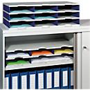 Estación de clasificación styro® Standard, DIN C4, 3 niveles / 3 filas / 9 estantes, gris/azul