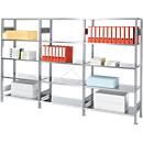 Estante base, 1910 x 1055 x 500 mm, galvanizada, com 5 prateleiras