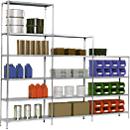 Estante base FIX, com perfil 1, A 2560 mm, galvanizada