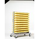 Estante para peças pequenas com rodas, 1140 x 540 x 1450 mm