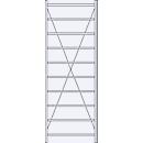 Estantería base R 3000, 10 estantes, An 1055 mm x P 300 mm, estantes galvanizados