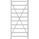 Estantería base R 3000, 10 estantes, An 1345 mm x P 400 mm, estantes galvanizados