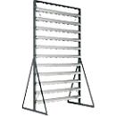Estantería con montantes, con capacidad de almacenamiento por ambos lados, 22 filas, sin cajones de almacenamiento a la vista, An 1145 x Pr 800 x Al 1950 mm, acero, gris antracita RAL 7016