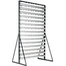 Estantería con montantes, con capacidad de almacenamiento por ambos lados, 30 filas, sin cajones de almacenamiento a la vista, An 1145 x Pr 800 x Al 1950 mm, acero, gris antracita RAL 7016